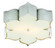 Grand Lotus Two Light Flush Mount in Contemporary Silver Leaf/Faux Alabaster (142|9999-0042)