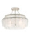 Vintner Three Light Semi-Flush Mount in Opaque White/Contemporary Silver Leaf (142|9999-0030)