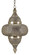 Tangiers Nickel Pendant One Light Pendant in Nickel/Copper/Lacquer/Amber (142|9103)