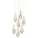 Glace Collection Seven Light Pendant in White/Antique Brass (142|9000-1035)