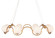 Equilibrium Eight Light Chandelier in Antique Brass/White (142|9000-0878)