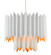 Syrie Five Light Chandelier in Sugar White/Painted Contemporary Gold (142|9000-0632)