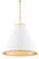 Pierrepont One Light Pendant in Painted Gesso White/Contemporary Gold Leaf/Gold (142|9000-0536)