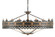 Berkeley Six Light Chandelier in Antique Gold/Moss Gray (142|9000-0181)