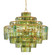 Sommelier Eight Light Chandelier in Green/Dark Contemporary Gold Leaf (142|9000-0148)