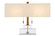 Chiara Two Light Table Lamp in Clear/Antique Brass (142|6000-0602)