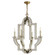 Lido Four Light Chandelier in Antique Mirror with Antique Brass (268|NW 5040AM/HAB)