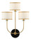 Croydon Three Light Wall Sconce in Brass/Satin Black/White (142|5000-0192)