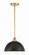 Soto One Light Pendant in Matte Black + Antique Gold (60|SOT-18013-MK-GA)