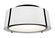 Fulton Three Light Semi Flush Mount in Black (60|FUL-905-BK)