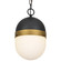 Capsule One Light Outdoor Pendant in Matte Black / Textured Gold (60|CAP-8507-MK-TG)