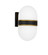 Capsule One Light Outdoor Wall Sconce in Matte Black + Textured Gold (60|CAP-8501-MK-TG)