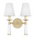 Baxter Two Light Wall Sconce in Aged Brass (60|8862-AG)
