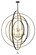 Luna 12 Light Chandelier in English Bronze + Antique Gold (60|590-EB-GA)