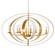 Luna Eight Light Chandelier in Matte White / Antique Gold (60|588-MT-GA)