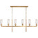 Liaison Six Light Linear Chandelier in Antique-Burnished Brass (268|KW 5203AB-CG)