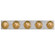 Broche Five Light Bathroom Vanity in Antique Gold + Antique Silver (60|508-GA-SA)