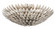 Broche Six Light Flush Mount in Antique Silver (60|507-SA)