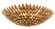 Broche Six Light Flush Mount in Antique Gold (60|507-GA)