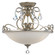 Ashton Three Light Semi Flush Mount in Olde Silver (60|5010-OS-CL-S)