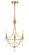 Metro Three Light Mini Chandelier in Antique Gold (60|423-GA)
