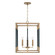 Bleeker Four Light Foyer in Aged Brass and Black (65|544742AB)
