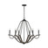 Clive Six Light Chandelier in Carbon Grey and Black Iron (65|447661CK)