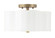 Quinn Two Light Semi-Flush Mount in Brushed Gold (65|4452BG-557)