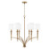 Abbie Six Light Chandelier in Aged Brass (65|442661AD-701)