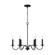 Vincent Six Light Chandelier in Black Iron (65|437261BI)