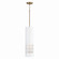 Dash One Light Pendant in Aged Brass and White (65|350211AW)