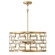 Hala Four Light Pendant in Bleached Natural Jute and Patinaed Brass (65|341041NL)