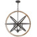 Bluffton Six Light Pendant in Iron and Wood (65|330561IW)