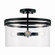 Fuller Four Light Dual Mount Semi Flush/Pendant in Matte Black (65|248741MB)