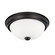 Bates Two Light Flush Mount in Matte Black (65|214721MB)