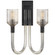 Reverie Two Light Wall Sconce in Clear Ribbed Glass and Bronze (268|KW 2404CRB/BZ)