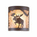 Kincaid-Alaska Moose One Light Semi Flush Mount in Rustic Brown (172|M49122AL-27)