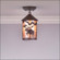 Cascade-Alaska Moose One Light Semi Flush Mount in Rustic Brown (172|M48422AL-27)
