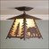 Smoky Mountain-Mountain Bear One Light Semi Flush Mount in Rustic Brown (172|M47625AL-27)