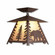 Smoky Mountain-Mountain Bear One Light Semi Flush Mount in Rustic Brown (172|M47625AL-27)