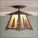 Smoky Mountain-Spruce Tree One Light Semi Flush Mount in Rustic Brown (172|M47614AL-27)