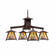 Smoky Mountain-Cattails Four Light Chandelier in Rustic Brown (172|M41465AL-27)