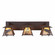 Smoky Mountain-Trout Three Light Bath Vanity Light in Rustic Brown (172|M35381AL-27)