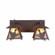Smoky Mountain-Loon Two Light Bath Vanity Light in Rustic Brown (172|M35264AL-27)