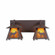Smoky Mountain-Mountain Elk Two Light Bath Vanity Light in Rustic Brown (172|M35233AM-27)