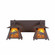 Smoky Mountain-Mountain Moose Two Light Bath Vanity Light in Rustic Brown (172|M35227AM-27)