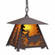 Smoky Mountain-Mountain Deer One Light Pendant in Rustic Brown (172|M23630AM-CH-27)