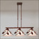 Cedarwood-Pine Cone Three Light Island-Bar Light in Pine Green/Rust Patina (172|H43820CT-04)