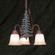 Sierra-Cedar Tree Three Light Chandelier in Cedar Green/Rust Patina (172|H40343TT-03)