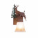 Wasatch-Valley Deer Cedar Green/Rust Patina One Light Wall Sconce in Cedar Green/Rust Patina (172|H14121TT-03)
